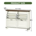 thumbnail image 6 of Uforic Farmhouse Wood Shoe Cabinet with 4 Flip Drawers, Freestanding Shoe Rack Organizer for Entryway, Beige, 6 of 9