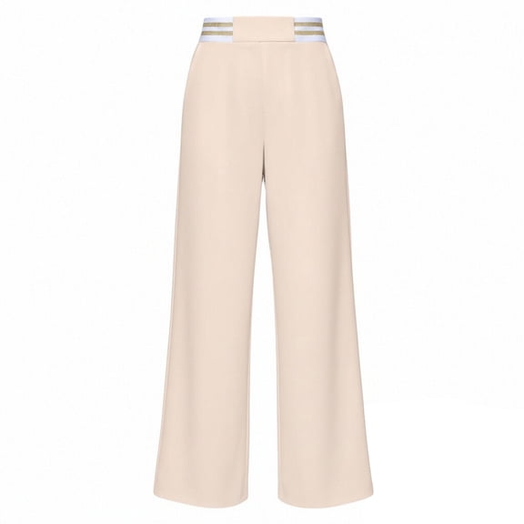 School Uniform Pants for Girls Elastic Waistband High Waist Vintage Drape Solid Print Trousers Back To School Pants for Girls Size 5-6 Years