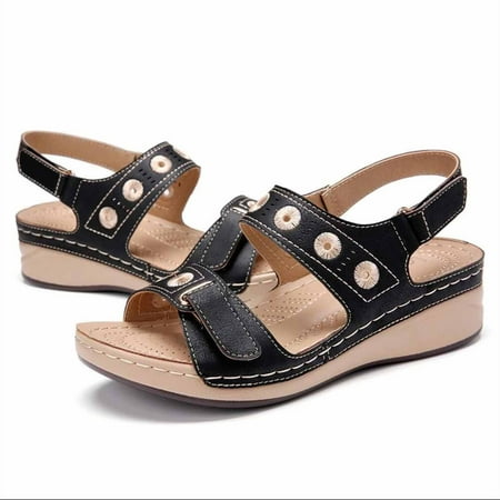 

Women s Wedge Heel Flip Flops Multicolor Embroidered Sandals Slippers