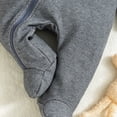 thumbnail image 6 of Baby Onesies Unisex Boys Star Print Zip Up Footed Romper Baby Girl Romper Grey 6M, 6 of 7