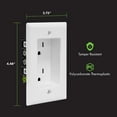 thumbnail image 2 of TOPGREENER Recessed Duplex Receptacle Outlet, Flush Mounted, Tamper-Resistant, Standard Size 1-Gang, 15A 125V, White, 2 of 5