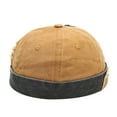 thumbnail image 5 of Mightlink Unisex Fashion Outdoor Cotton Retro Casual Brimless Skullcap Beanies Hat Cap, 5 of 6