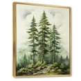 thumbnail image 2 of Designart "Green Pine Tree magic Guardians II" Floral Floater Framed Canvas Print, 2 of 7