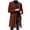 Coffee, variant on DeHolifer Men Outwear Coat Lapel Button Solid Color Long Sleeve Winter Coat Woolen Mid Length Jacket Black L