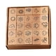thumbnail image 3 of Juego de 25 mini sellos de madera para manualidades, manualidades decorativas y proyectos de bricolaje. Clima, 3 of 8