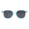 thumbnail image 2 of Pop Color Thin Plastic Rounded Rectangle Horn Rim Keyhole Sunglasses Blue Black, 2 of 4