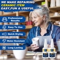 thumbnail image 3 of shiyou-Ceramic Glue,100g Ceramic Glue Repair Kit,Super Glue for Porcelain and Pottery Repair,Cyanoacrylate Glue for Mug,Figurines,Dishes,Plates,Teapot - Waterproof, No Smell, 3 of 4