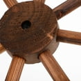 thumbnail image 2 of HERFIER Rustic Wooden Wagon Wheel Wall Hanging Decor for Home, Cabin, or Farmhouse, 25x25cm Vintage Style, 2 of 9