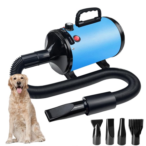 GOLADA Secador De Pelo Para Perros, 4,3 Hp/3200 W, Secador De Pelo Para Mascotas, Secador De Pelo Para Perros Con Temperatura Y Velocidad Ajustables Para El Aseo De Mascotas, Con Cepillo Para Mascotas
