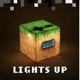 thumbnail image 4 of Paladone Minecraft Grass Block Reloj despertador digital, función de lámpara iluminada, reproduce música oficial en el juego, decoración de dormitorio para jugadores de Minecraft, 4 of 5