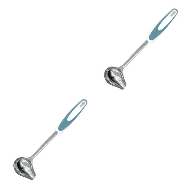 Cucharón de sopa Bearachild Acero Inoxidable Mango Antideslizante Azul 2piezas