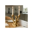 thumbnail image 3 of Decorative Giraffe Inspired Taper Candle Holder for Home Decor - Artisitic Candlestick Holder for Coffee Table Decor and Dining Table Centerpieces - Unique Candle Stand Holder for House - 6", Gold, 3 of 12