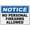 Warning Sign 2, variant on No Personal Firearms Allowed Sign 8"x12", Aluminum Tin Warning Signs for Home Outdoor Garden, High-Visibility Policy Sign
