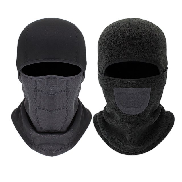 Winter Mask Thermal Fit Balaclava Head Mask 2 Pieces Unisex Windproof Skin-Friendly