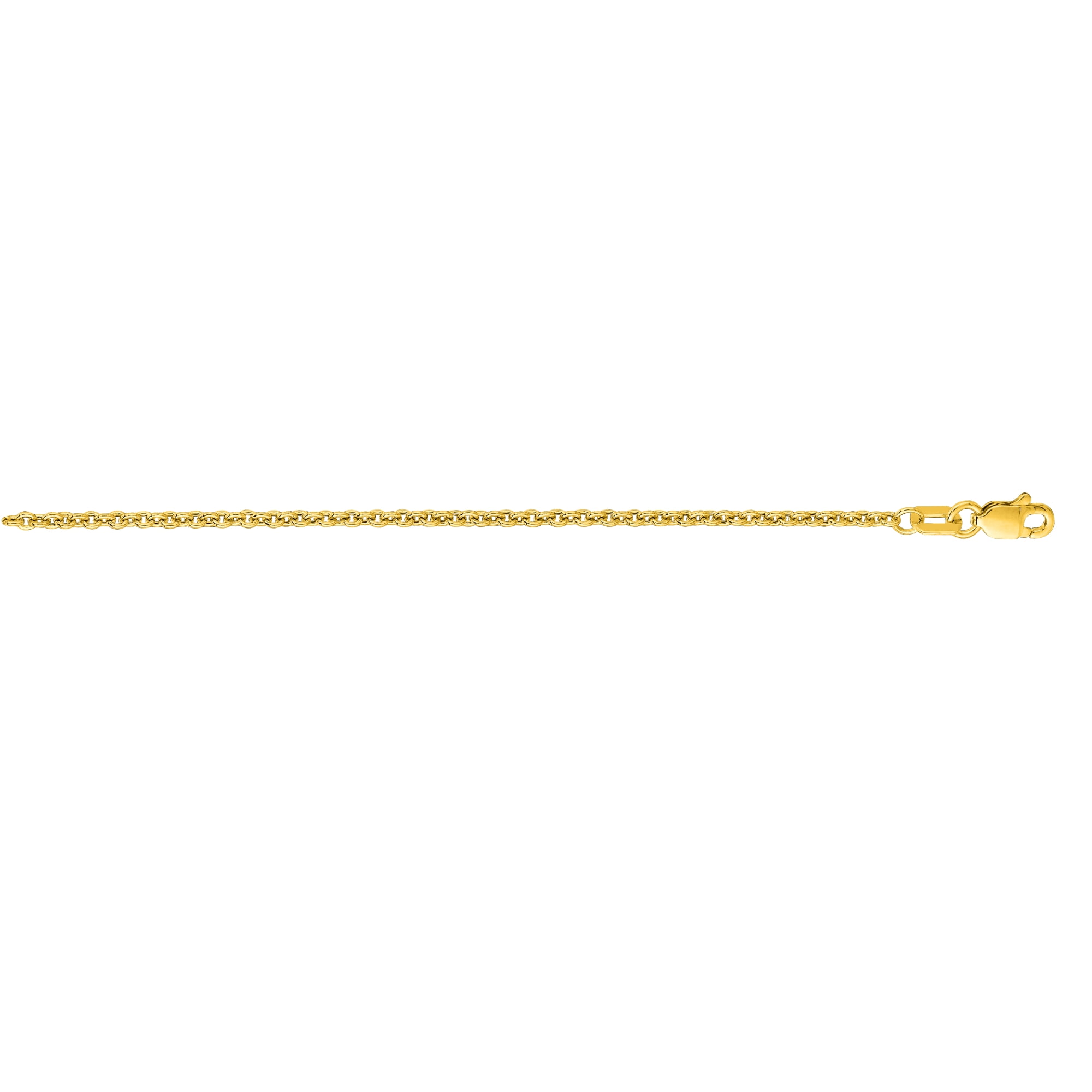 14K Yellow Gold 1.9mm wide Diamond Cut Forsantina Chain 20 Necklace ...