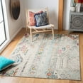 thumbnail image 2 of SAFAVIEH Madison Christabella Overdyed Striped Area Rug, Grey/Blue, 3' x 5', 2 of 8