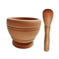 thumbnail image 3 of Almencla Garlic Crusher Housewarming Grinding Set for Spice Ginger Chutney light brown, 3 of 8