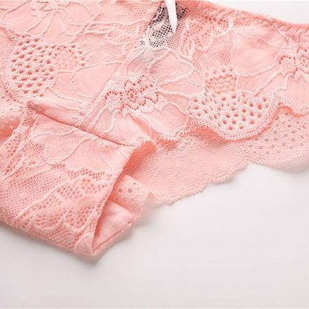

Gubotare Women Panties Briefs Ice Crotch Silk Seamless Underwear G-Strings Women Women s Panties Pink M
