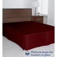 thumbnail image 3 of SKY BEDDINGS Luxury Pleated Twin Bed Skirt with Split Corners - 12 Inch Tailored Drop - Pleated Dust Ruffle - Wrinkle-Free 100% Microfiber - Easy Fit, Soft & Durable - Burgundy, 3 of 5
