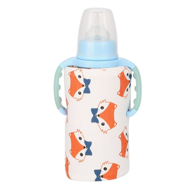 Qiilu USB Portable Travel Infant Baby Feeding Bottle Warmer Heater Thermostat Heated Cover, Milk Bottle Heater Cover, Milk Bottle Heater