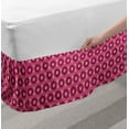 thumbnail image 2 of Ethnic Bed Skirt, Repetitive Pattern with Ogee Motif in Colors, Elastic Bedskirt Dust Ruffle Wrap Around for Bedding Decor, 4 Sizes, Pink Dark Magenta, by Ambesonne, 2 of 2