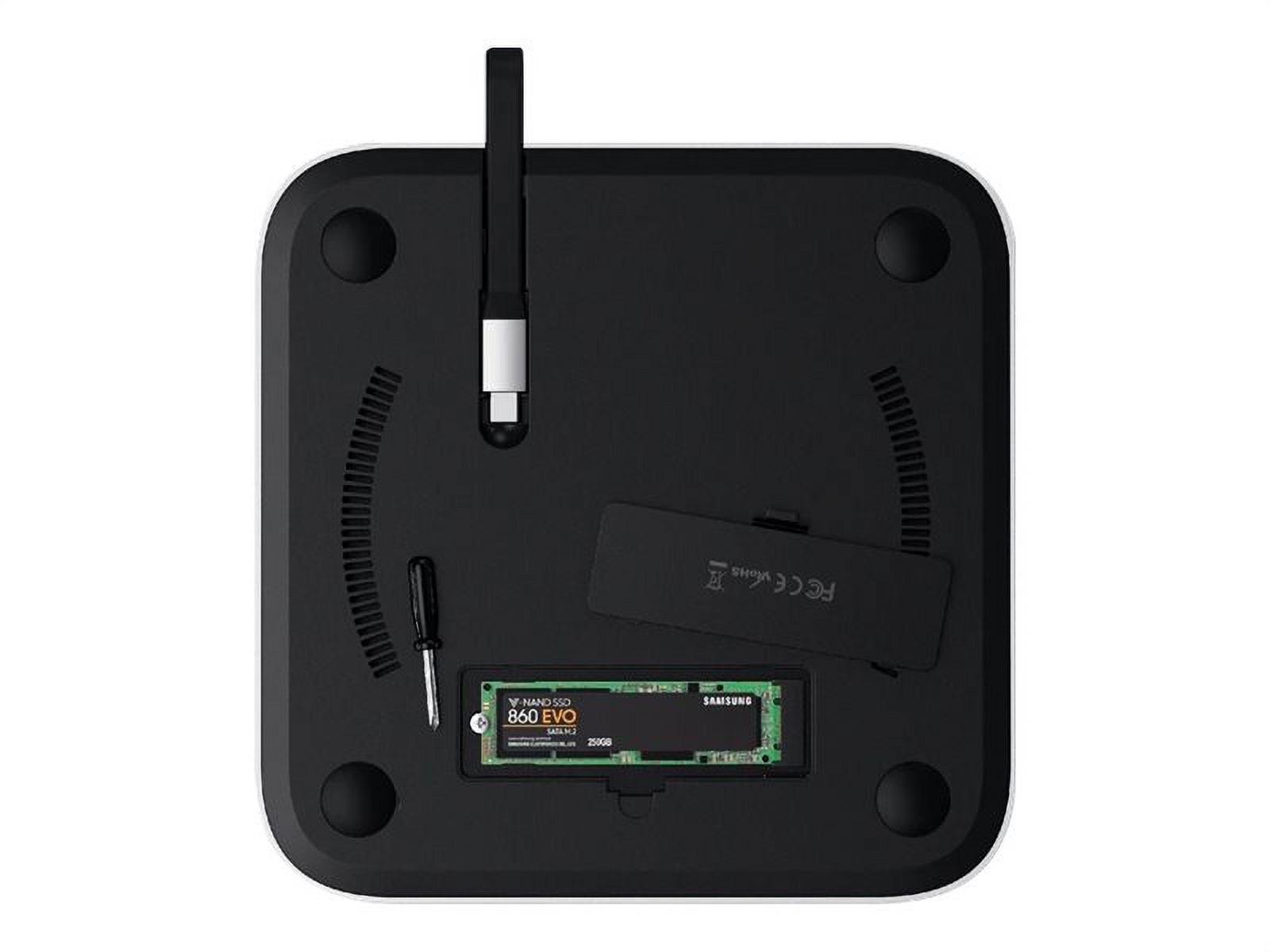SATECHI Type-C Hub Stand with M.2 SATA SSD Enclosure - Fits Micro/SD Card  Readers, USB Ports, Headphone Jack - for Mac Mini, Mac Studio (Silver)