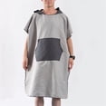 thumbnail image 3 of Poncho de Surf Unisex con Capucha de Neopreno Cambiador de Toal Y Bolsillo, Bolsa para , Kitesurf, Pya, Kayak, Longboard, gris DYNWAVEMX Traje cambiador de surf, 3 of 8