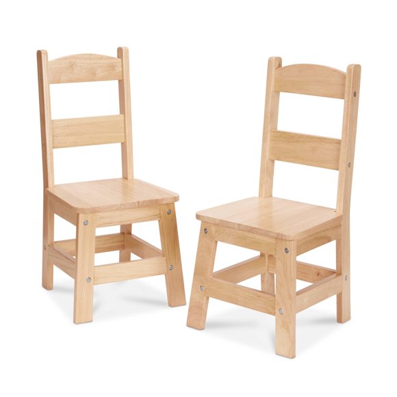 Set de 2 sillas de madera Melissa & Doug para sala de juegos para niños