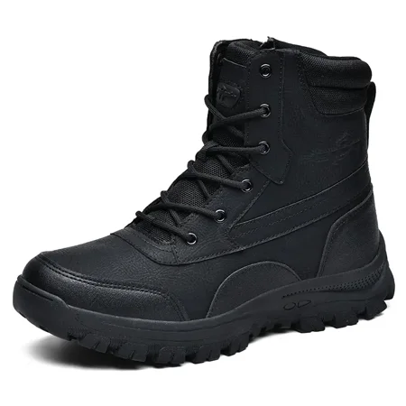 

Men‘s Wear-resistant Anti-skid Comfortable Lightweight Lace Up Boots Military Tactical Boots Black