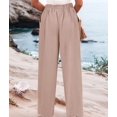 thumbnail image 6 of Women'S Pants Casual Button Up High Waisted Wide Leg Trousers Khaki S, 6 of 7
