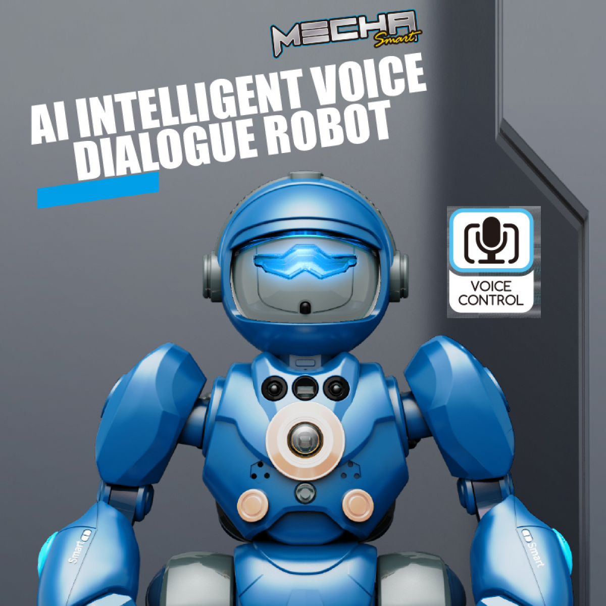 RC Robot Toys for Kids with Unique Voice, Gesture Control Interactive Robotic for Age 3+ Gifts(Gray)