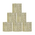 thumbnail image 1 of Servilleteros de diamantes de imitación, adorno de malla brillante para bodas, fiestas, cumpleaños, decoración de diamantes, 50 piezas de oro, 1 of 5