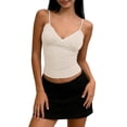 thumbnail image 2 of Loose Tank Tops for Women Women's Removable Pads Thin Strap Sleeveless Camisole Cami Tops for Women Beige One Size, 2 of 4