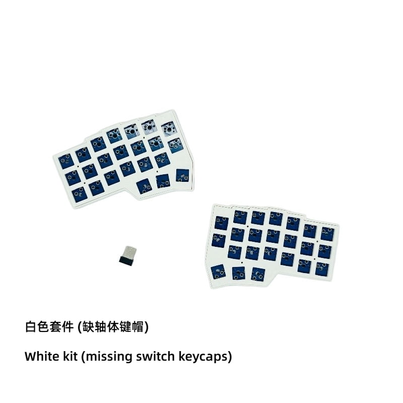 WCORNE V4.1 Wireless Split Ergonomic Keyboard, 2.4G VIAL Programmable Mechanical Keyboard with Hot-Swappable Switches