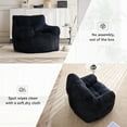 thumbnail image 6 of PORKISS Bean Bag Chairs, Soft Tufted Foam Lazy Sofa with Corduroy Fabric for Dorm Bedroom Living Room, Single Leisure Accent Sofa Chair for Adults Teens, Black, 6 of 13