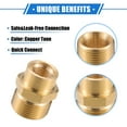 thumbnail image 3 of Conector de lavadora a presión Unique Bargains, adaptador de manguera de latón G1/4" a M22x1.5 macho y hembra, 3 of 7