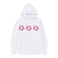 thumbnail image 4 of Cute Graphic Hoodies for Teen Girls Girl's Hoodie Long Sleeve Soft Sweatshirt Graphic Hoody Kids Cute Pullovers Top Clothes for Girls Thanksgiving Clothes a-White, 4-5 Years, 4 of 5