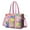 Pioneer Flower Floral-2, variant on Teacher Tote Bag,Pioneer Flower Floral Print Pattern Teacher Utility Tote Bag,Large Work Tote Bags for Women with Multiple Pockets,Top Zipper Closure,13.8x10.6x6.7 Inch