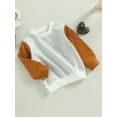 thumbnail image 3 of Mialoley Chandails en Molleton pour Garçons et Filles Col Rond Contraste Couleur Manches Longues Chandails à Capuchon Bébé Automne Hiver Pulls Décontractés, 3 of 8