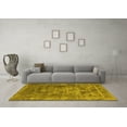 thumbnail image 3 of Ahgly Company Indoor Round Oriental Yellow Industrial Area Rugs, 5' Round, 3 of 4