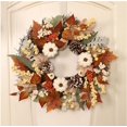thumbnail image 3 of Corona artificial de espuma de 45/50 cm con forma de calabaza, piñas de pino falsas, hojas de arce para decoración de otoño, corona de Acción de Gracias, 3 of 5