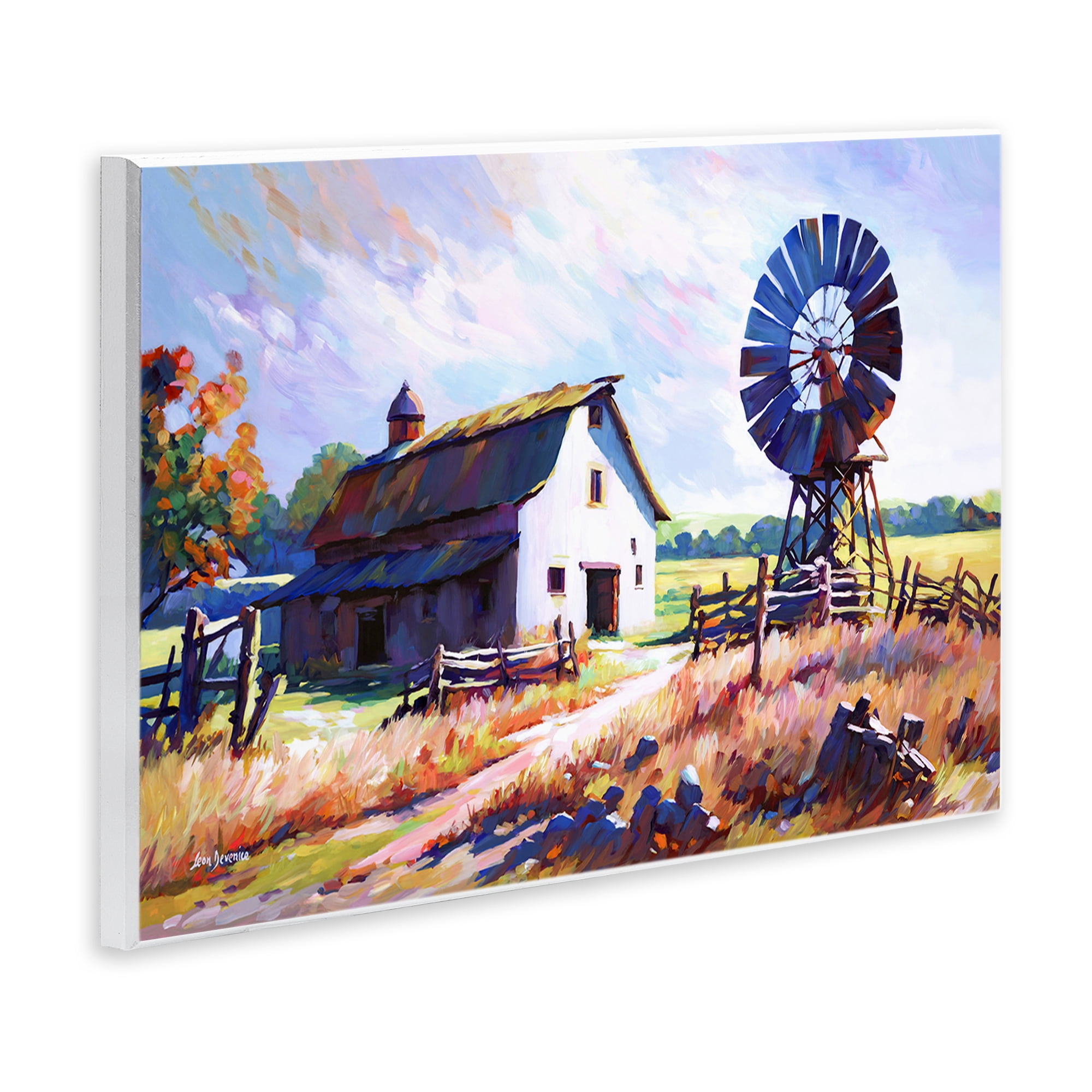 Stupell Industries Countryside Serenity Landscape Landscape Painting Unframed Art Print Wall Art, 15 x 10