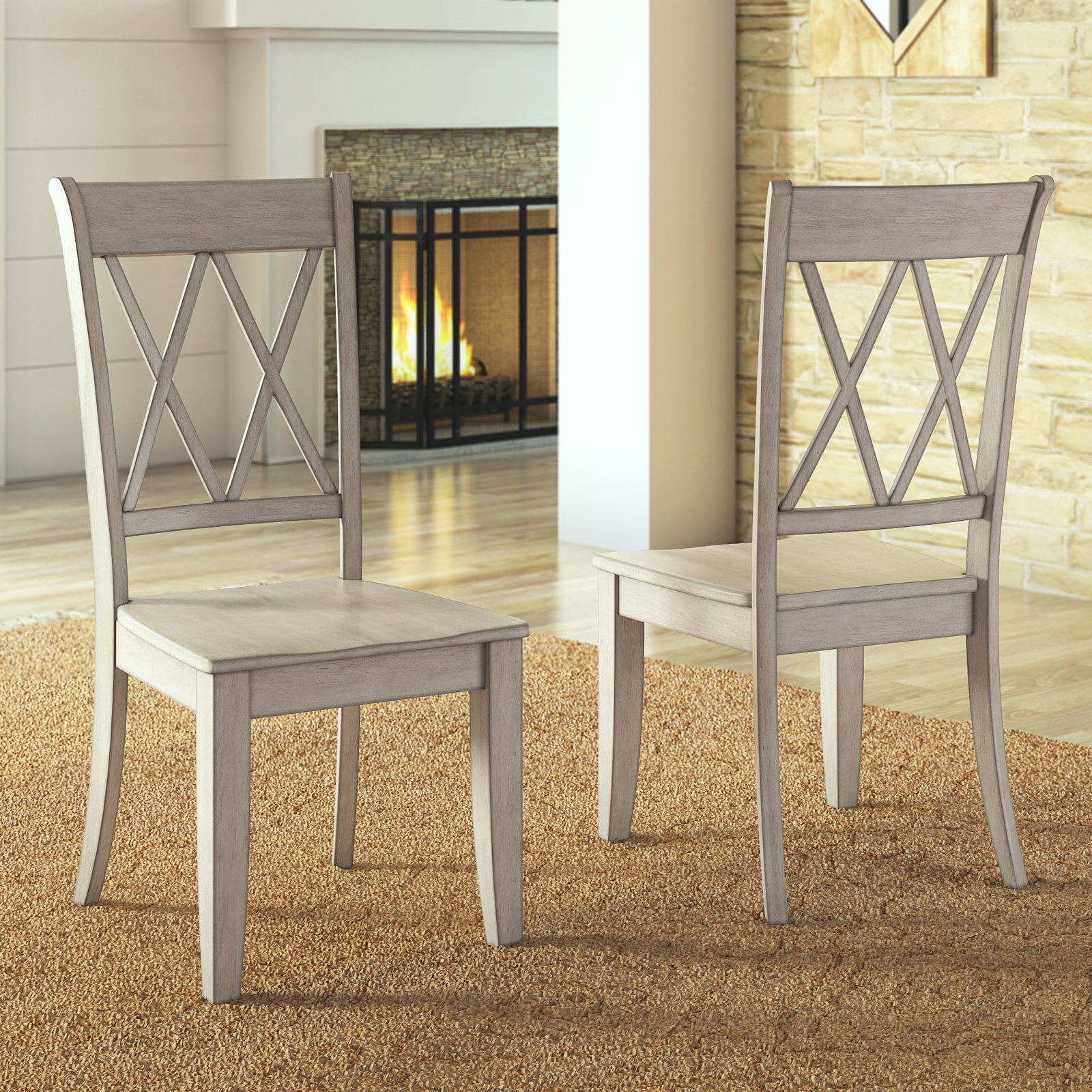 Weston home farmhouse dining chair with cross back deals