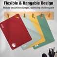 thumbnail image 4 of EparÃ© Extra Thick Flexible Folding Cutting Boards for Kitchen - Set of 4 Hangable & BPA Free Large Chopping & Cutting Mats for Cooking â€“ Non Slip Cutting Sheets for Kitchen, 4 of 4