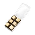 thumbnail image 4 of DOMELAY Stainless Steel Chilling Ice Cubes Drinks Chilling Stones for Cocktails 6 Gold, 4 of 9
