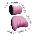 thumbnail image 3 of Car Lumbar Support Pillow and Car Neck Pillow Kit, Ergonomic Car Seat Headrest Neck Rest Cushion Lumbar Support Pillow, Memory Foam & Breathable Removable Cover for Neck Back Pain Relief, 3 of 5