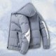 thumbnail image 4 of Abrigos acolchados con cremallera y capucha para hombre, parkas acolchadas con empalme, chaqueta de plumón para hombre, ropa exterior de invierno para jóvenes, reseñas coreanas, muchas 2024, 4 of 4