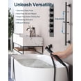 thumbnail image 5 of DOMETOUR Daul Square Rain Shower Head with Handheld Spray & 6 Body Massage Jets, Thermostatic Shower System Bathroom Shower Set, Black, 5 of 9
