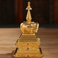 thumbnail image 6 of Traditional Tibetan Stupa Decoration with Pearls Relics Metal Buddhas Pagoda Statue for Meditations and Spiritual Decors, 6 of 10