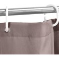thumbnail image 4 of Solid Fabric Shower Curtain Liner with Hooks for Bathroom, Extra Long 72 x 78 inches Waterproof, Machine Washable, Hotel Quality Shower Curtain Set (Brown), 4 of 5
